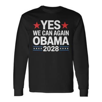 President Barack Obama 2028 Portrait Patriotic Democrat Usa Long Sleeve T-Shirt - Thegiftio