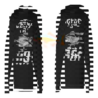 Pretend Fish Fish Tank Top Long Sleeve T-Shirt | Mazezy