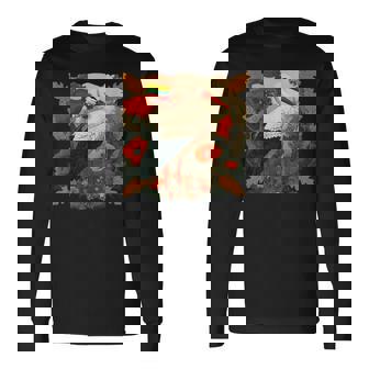 Pretty Lithuanian Stork In Forest Costume For Lithuania Long Sleeve T-Shirt | Mazezy