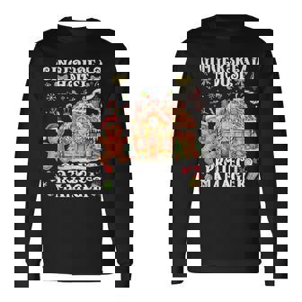 Project Manager Gingerbread House Decorating Baking Xmas Long Sleeve T-Shirt | Mazezy