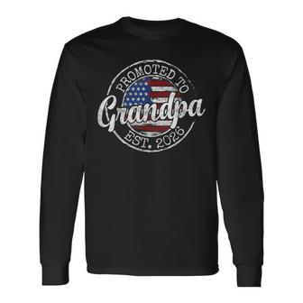 Promoted To Grandpa Est 2026 First Time Grandfather To Be Long Sleeve T-Shirt - Thegiftio UK