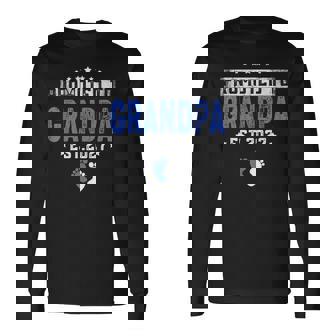 メンズ Promoted To Grandpa Est 2027 Dad 長袖Tシャツ - Kawaiitshirt