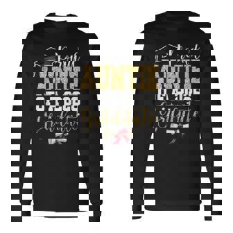 Proud Auntie Of 2026 Senior Graduate Family Graduation 2026 Long Sleeve T-Shirt - Monsterry