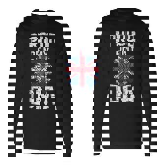 Proud Of My DNA British Roots UK United Kingdom Flag Tank Top Long Sleeve T-Shirt | Mazezy