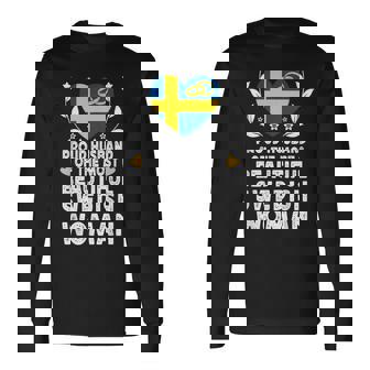 Proud Husband Of Beautiful Swedish Wife Sweden Flag Long Sleeve T-Shirt | Mazezy