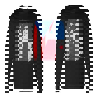 Puerto Rican Panamanian Flag Puerto Rico Panama Heritage Long Sleeve T-Shirt | Mazezy