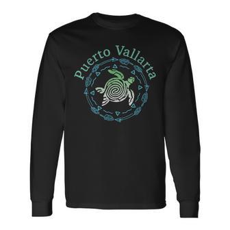 Puerto Vallarta Vintage Tribal Turtle Long Sleeve T-Shirt - Thegiftio UK