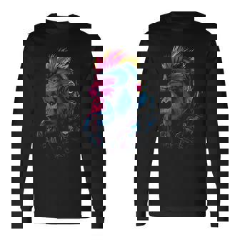 Punk Primate Cyber Punk Gorilla T-shirt à manches longues - Cadeauxyz