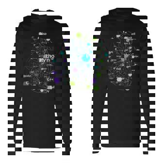 Python プログラミング言語影響ネットワークグラフ 長袖Tシャツ - Kawaiitshirt