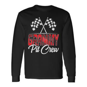 Race Car Birthday Party Racing Family Grammy Pit Crew Long Sleeve T-Shirt - Thegiftio