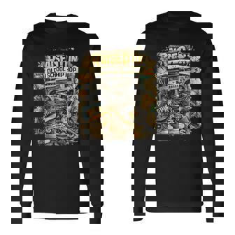 Raised On Old School Hip Hop Retro Street 80S 90S Long Sleeve T-Shirt - Monsterry