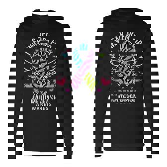 Rare Disease Day 2025 Zebra Ribbon Awareness Long Sleeve T-Shirt | Mazezy