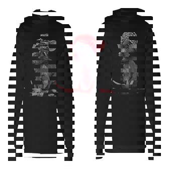 Rat Lover Colorful Portrait Motif Rodent Pet Cute Rat Owner Long Sleeve T-Shirt | Mazezy