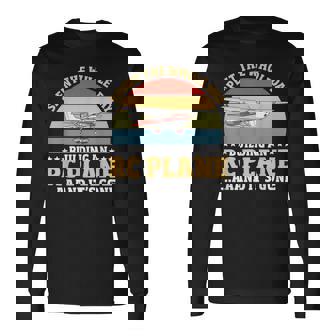 RC Airplane Planes Model Airplane RC Plane Long Sleeve T-Shirt | Mazezy