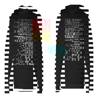 Read Banned Books Pet Dogs Fight Evil Read Books Reading Long Sleeve T-Shirt | Mazezy