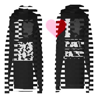 Red Heart I Love Emo Boys 長袖Tシャツ - Kawaiitshirt