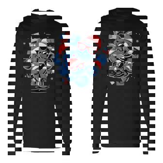 Red White And Blueberries Christmas Freedom Long Sleeve T-Shirt - Thegiftio