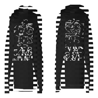 Regalo Del 5º Aniversario Para Parejas 5 Años De Amor Camiseta de manga larga - Regaloses