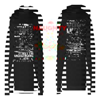 I Regret Nothing On The Naughty List Christmas Black Cat Long Sleeve T-Shirt | Seseable CA