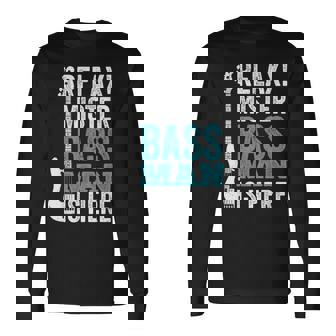 Relax Mister Bass Man Is Here ベースギター 楽器 ベーシスト 長袖Tシャツ - Kawaiitshirt