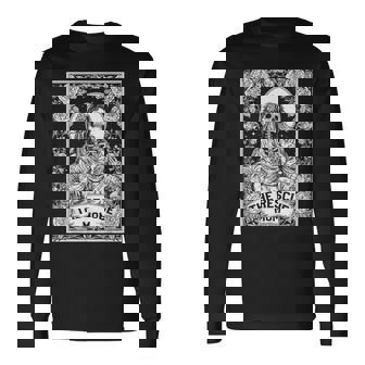 The Rescue Mom Animal Rescue Adopt Cat Dog Tarot Card Long Sleeve T-Shirt | Mazezy