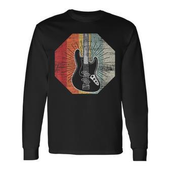 Retro Bajo Eléctrico Camiseta de manga larga - Regaloses