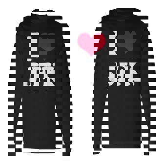 Retrointage I Heart Jfk John F Kennedy 長袖Tシャツ - Kawaiitshirt