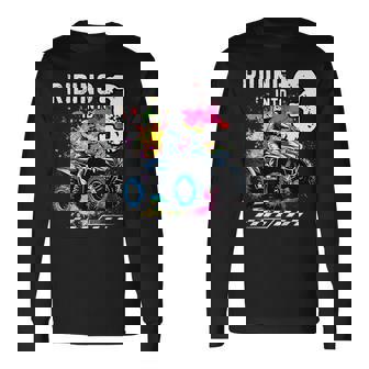 Riding Into 3rd Year Old Boys ATV Quad Bike Birthday Long Sleeve T-Shirt | Mazezy