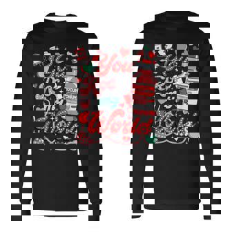 You ROC My World Nurse Valentine Day ER ED ICU NICU RN Nurse Long Sleeve T-Shirt | Mazezy