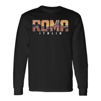 Rome Italy Roma Italia Italian Souvenir Long Sleeve T-Shirt - Thegiftio UK