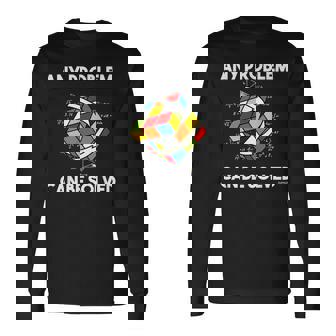 Rubik's Cube マジックキューブ レトロ ルビ ヴィンテージ オタク 長袖Tシャツ - Kawaiitshirt