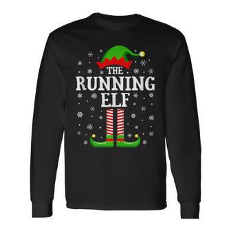 Running Elf Christmas Family Matching Long Sleeve T-Shirt - Thegiftio UK