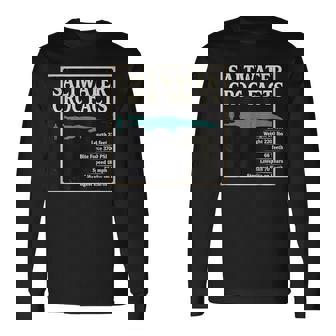 Saltwater Croc Facts Length Bite Force Data Long Sleeve T-Shirt | Mazezy