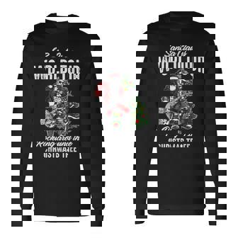 Santa Claus World Tour Rocking Around The Christmas Tree Long Sleeve T-Shirt - Thegiftio