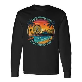 Santa Monica Pier Californie T-shirt à manches longues - Cadeauxyz