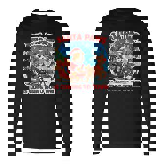 Santa Paws Is Coming To Town Christmas Guinea Pig Owner Pet Tank Top Long Sleeve T-Shirt | Mazezy