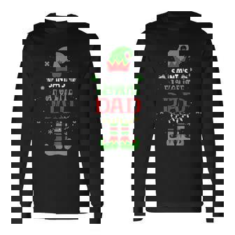 Santa's Favorite Dad Elf Family Xmas Long Sleeve T-Shirt | Seseable CA