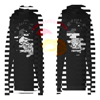 Santa’S Little Napper Cute Christmas Cat Long Sleeve T-Shirt | Mazezy