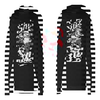 Santa’S On His Slay Christmas Outfit For Holiday Party Long Sleeve T-Shirt | Mazezy