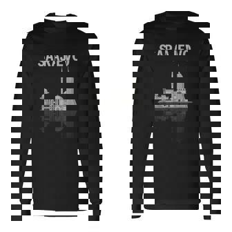 Sarajevo Skyline Bosnia And Herzegovina Souvenir Long Sleeve T-Shirt | Mazezy