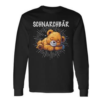 Schnarchbär Bär Teddybär Müdechlafenchnarchen Pyjama Langarmshirts - Geschenkecke