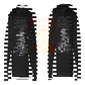 Seasons Bleedings Merry Emo Christmas Sad Gothic Christmas Long Sleeve T-Shirt | Mazezy