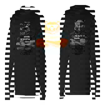 Security Buff Bear バウンサーデザイン 長袖Tシャツ - Kawaiitshirt