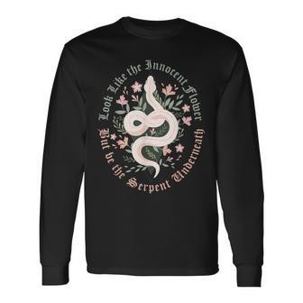 Serpent & Flowers Lady Macbeth William Shakespeare Long Sleeve T-Shirt - Thegiftio UK
