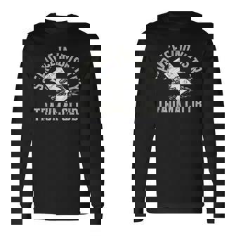 Service Industry Trauma Club Server Bartender Skeleton Long Sleeve T-Shirt | Mazezy