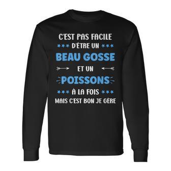 Signe Zodiaque Homme Humourigne Astrologique Poissons T-shirt à manches longues - Cadeauxyz