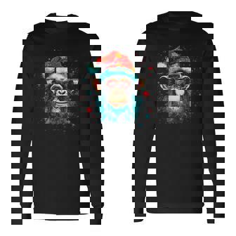 Singe Noël T-shirt à manches longues - Cadeauxyz