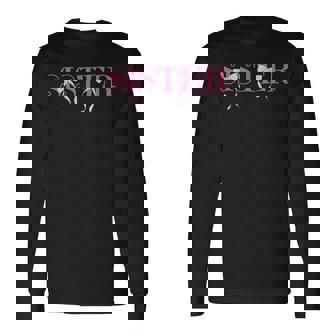 Sister Birthday Squad Matching Coquette Bow Party Long Sleeve T-Shirt | Mazezy