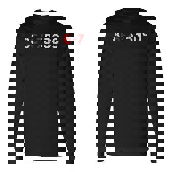 Six Seven 6-7 Meme Vintage 80's Music 867-5309 Long Sleeve T-Shirt | Mazezy