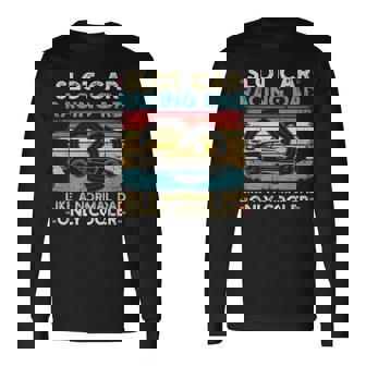 Slot Car Racing Dad Like a Normal Dad Only Cooler RC Cars Long Sleeve T-Shirt | Mazezy